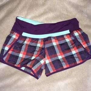 plaid lululemon shorts